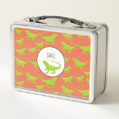 Personalisiert Iguana Lizard Pattern Metall Brotdose (Rückseite)