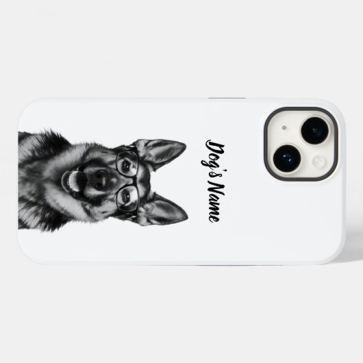 Personalisiert Ihr deutsches Schäferhund Foto & Na Case-Mate iPhone Hülle (Rückseite (Horizontal))
