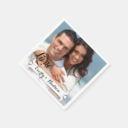 Personalisiert Ihr Foto Hochzeit Besondere Anlass Serviette (Ecke)