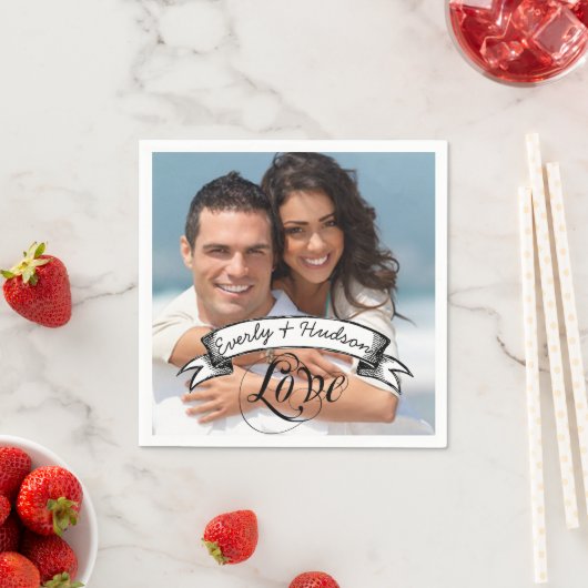 Personalisiert Ihr Foto Hochzeit Besondere Anlass Serviette (Beispiel)