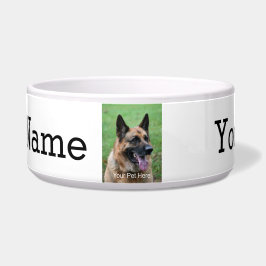Personalisiert, Ihr Foto, Ihr Name und Ihre Wörter Napf