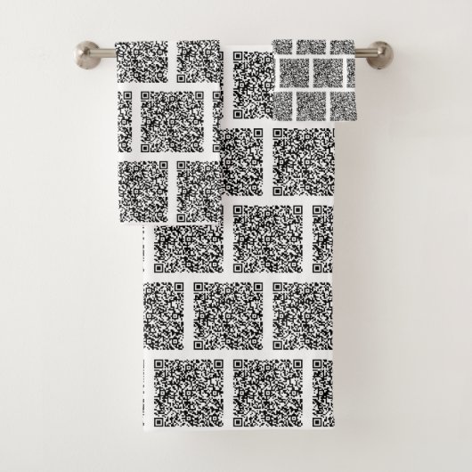 Personalisiert Ihr individuelles QR Code Badetuch- Badhandtuch Set (Insitu)