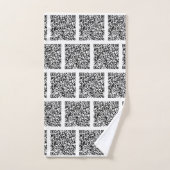 Personalisiert Ihr individuelles QR Code Badetuch- Badhandtuch Set (Handtuch)