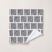 Personalisiert Ihr individuelles QR Code Badetuch- Badhandtuch Set (Waschlappen)