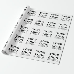 Personalisiert Ihr Logo Name Stylisch Modern Minim Geschenkpapier