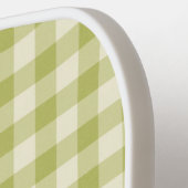 Personalisiert Ihr Name Barbie Ken Olive Gingham Pickleball Schläger (Linke Seite)