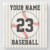 Personalisiert IHR NAME Baseball Steinuntersetzer