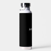 Personalisiert Ihr Name Black Script Hochzeitswass Trinkflasche (Rechts)