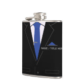 Personalisiert Ihr Name Flask Funny Business-Gesch Flachmann (Links)