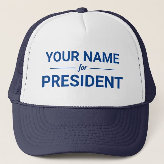 Personalisiert Ihr Name für President Custom Color Truckerkappe (Vorderseite)