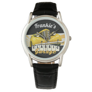 Personalisiert Ihr Name Garage für klassische Armbanduhr