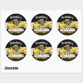 Personalisiert | Ihr Name | Garage für klassische  Runder Aufkleber (Blatt)