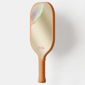 Personalisiert Ihr Name Gold Iridescent Pickleball Schläger (Links)
