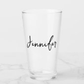Personalisiert Ihr Name Hochzeitsgeschenk Glas (Vorderseite)
