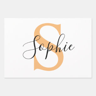 Personalisiert Ihr Name, Individuelle Name, Geburt Geschenkpapier Set