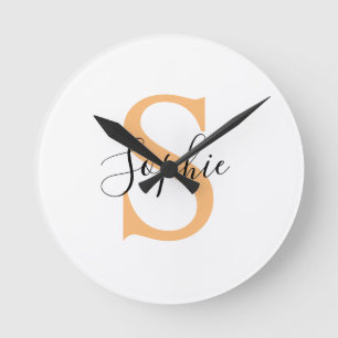 Personalisiert Ihr Name, Individuelle Name, Geburt Runde Wanduhr