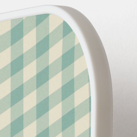 Personalisiert Ihr Name Ken Gingham Pickleball Schläger (Linke Seite)