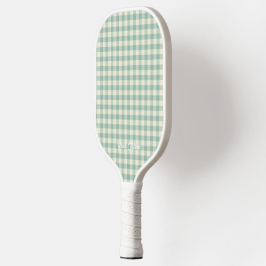 Personalisiert Ihr Name Ken Gingham Pickleball Schläger (Links)