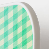 Personalisiert Ihr Name Ken Green Gingham Pickleball Schläger (Linke Seite)