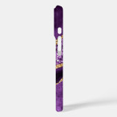 Personalisiert Ihr Name Lila Gold Glitzer Marmor Case-Mate iPhone Hülle (Rückseite / Links)