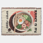 Personalisiert Ihr Name Ramen Blanket Decke (Vorderseite)