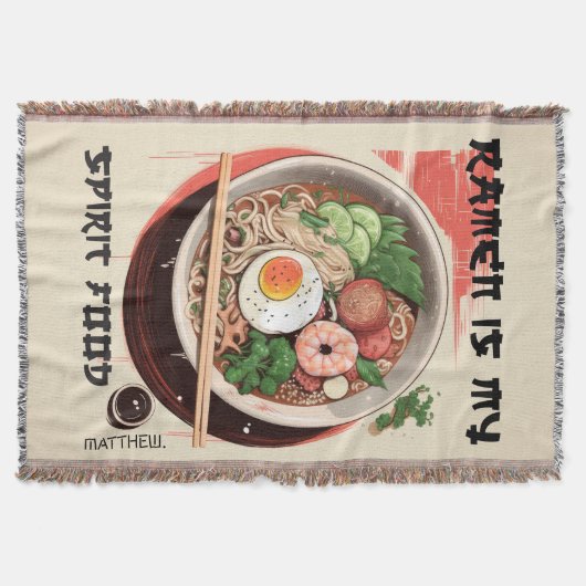Personalisiert Ihr Name Ramen Blanket Decke (Vorderseite)