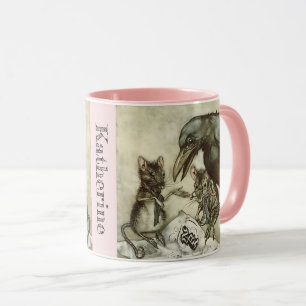 Personalisiert Ihr Name Vintag Crow Mice Rackham Tasse