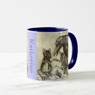 Personalisiert Ihr Name Vintag Crow Mice Rackham Tasse