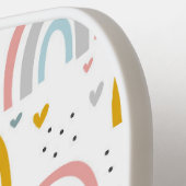 Personalisiert Ihr Niedlicher Regenbogen Pickleball Schläger (Linke Seite)