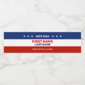 Personalisiert Ihre eigene Wahlkampagne gestalten Wasserflaschenetikett (Einzelnes Label)