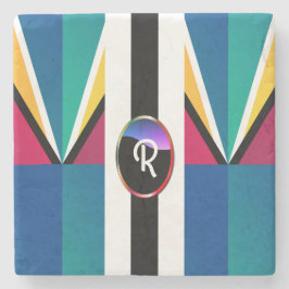 Personalisiert IHRE INITIALE Steinuntersetzer