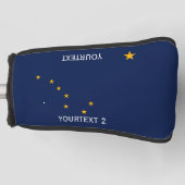 Personalisiert Ihre Text-Alaska-Staats-Flagge auf Golf Headcover (Vorderseite)