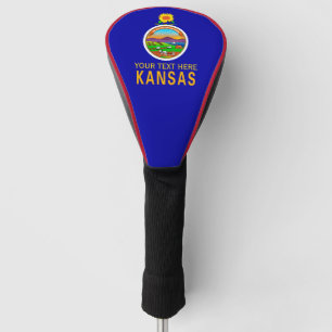 Personalisiert Ihre Text-Kansas-Staats-Flagge auf Golf Headcover