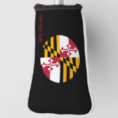 Personalisiert Ihre Text-Maryland-Staats-Flagge Golf Headcover (Rotieren 90)