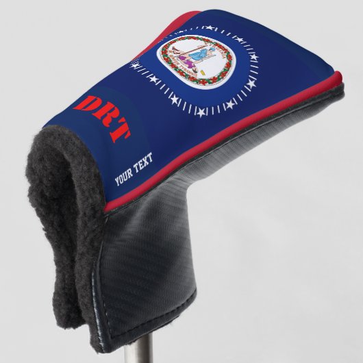 Personalisiert Ihre Text-Virginia-Staats-Flagge Golf Headcover (3/4 Vorderseite)