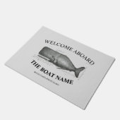 Personalisiert Ihren Bootsnamen nautischer Wal-Bra Fußmatte (Schrägansicht)