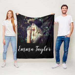 Personalisiert Ihren eigenen Foto-Typografie-Namen Fleecedecke