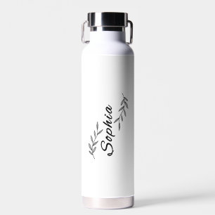 Personalisiert Ihren Namen Floral Water Flasche