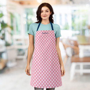 Personalisiert Ihren Namen hinzufügen Baby Pink Gi Schürze