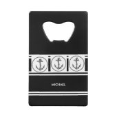 Personalisiert Ihren Namen mit/Anker-Kreditkartena Geldbeutel Flaschenöffner (Rückseite)