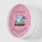 Personalisiert Ihren Namen, Nähzimmer Wanduhr (Winkel)