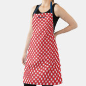 Personalisiert Ihren Namen Red Gingham hinzufügen Schürze (InSitu)