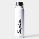 Personalisiert Ihren Namen "Weiß" hinzufügen Trinkflasche<br><div class="desc">Fügen Sie Ihren Namen zu dieser Wasserflasche für eine personalisierte Gastgeschenk Hochzeit,  ein Brautparty oder einfach nur für den Alltag!</div>