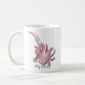 Personalisiert Illustriertes Albino Axolotl Kaffeetasse (Links)