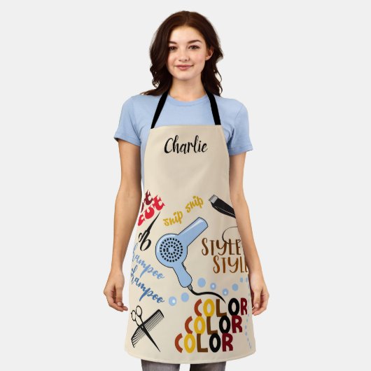 Personalisiert im Friseur Schürze (Getragen)