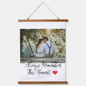 Personalisiert immer an diesen Moment denken Wandteppich Mit Holzrahmen (Vorderseite)