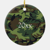 Personalisiert immer mein Heldenarmee Camouflage F Keramik Ornament (Hinten)