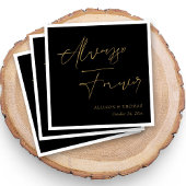 Personalisiert immer und für immer in der Goldhoch Serviette