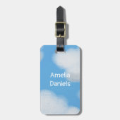 Personalisiert in den Wolken Gepäckanhänger (Vorderseite vertikal)
