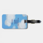 Personalisiert in den Wolken Gepäckanhänger (Rückseite horizontal)